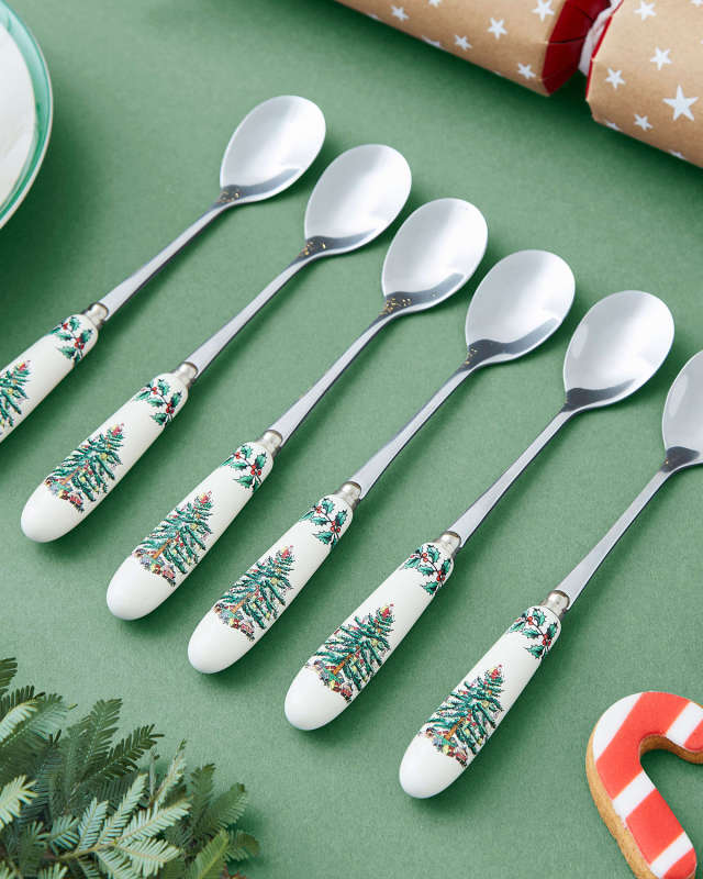 Christmas Tree S/6 Teaspoons, Set of 4